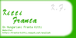 kitti franta business card